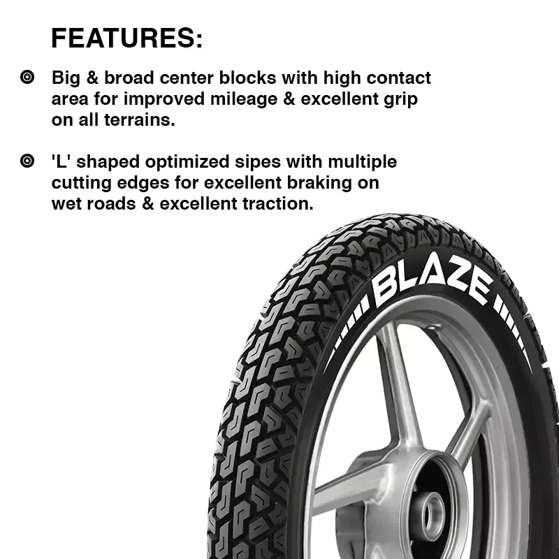 JK Tyres Blaze BA11 2.50-16 Tyre for Moped