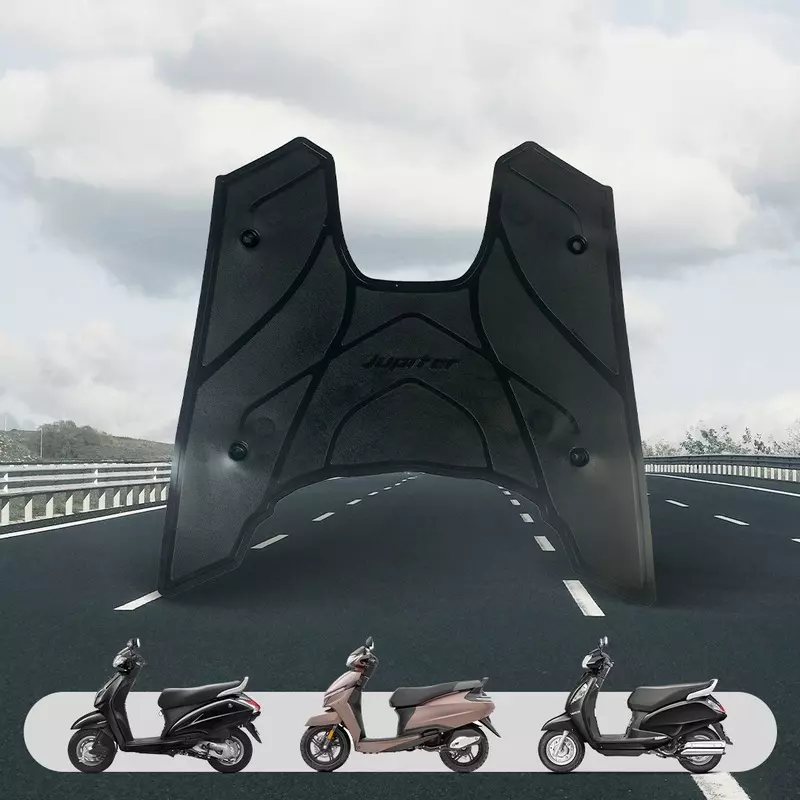 Hiker by Varroc Foot Matt Black Premium Rubber PVC for Jupiter 125 SmartXonnect Scooter