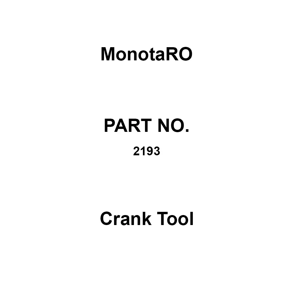 MonotaRO Crank Tool with Total Length Mm 82 mm for Industrial and Daily Use Applications, 2193