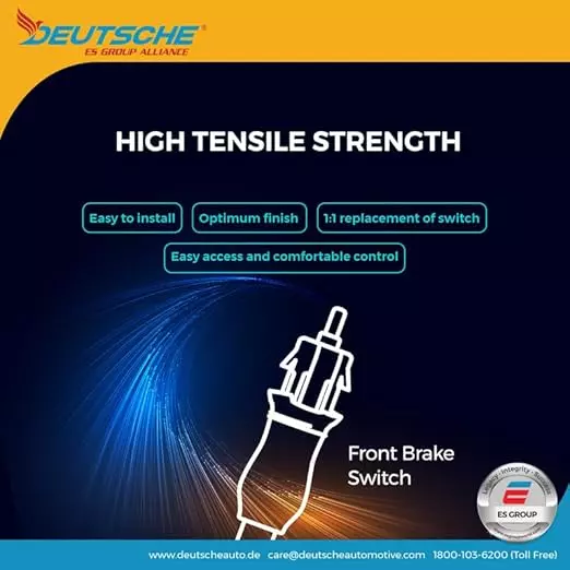 Deutsche Front Stop Switch for Honda CB Shine 125SP ES HET BS-IV (2017 To 2018 Model), Honda Shine, Honda Shine 125 (2004 To 2011 Model) KS/ES, Honda CB Shine, DEUS-0610GB