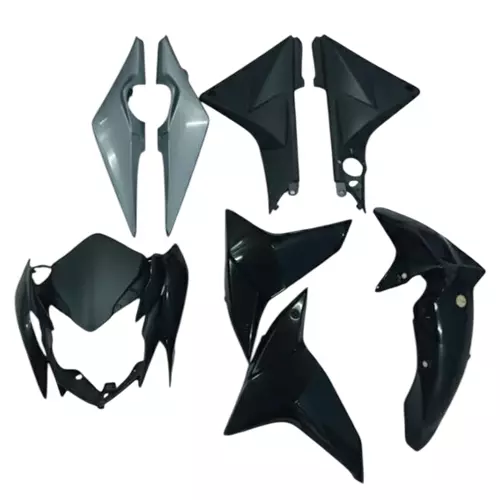GENERIC Bike Fairing Kit Side Panels and Front Fairing Set for Hero Twister Black
