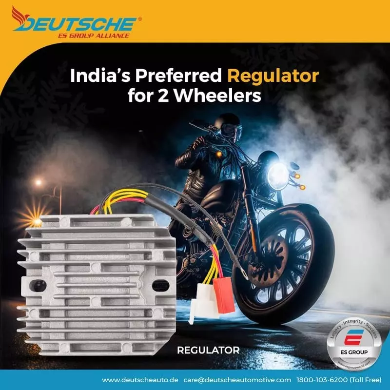 Deutsche Regulator for TVS Zest (2015 Model), Zest BS-IV (2017 Model), Jupiter Classic BS-IV (2017 Model), Jupiter ZX BS-IV (2017 Model), DEUS-0762K