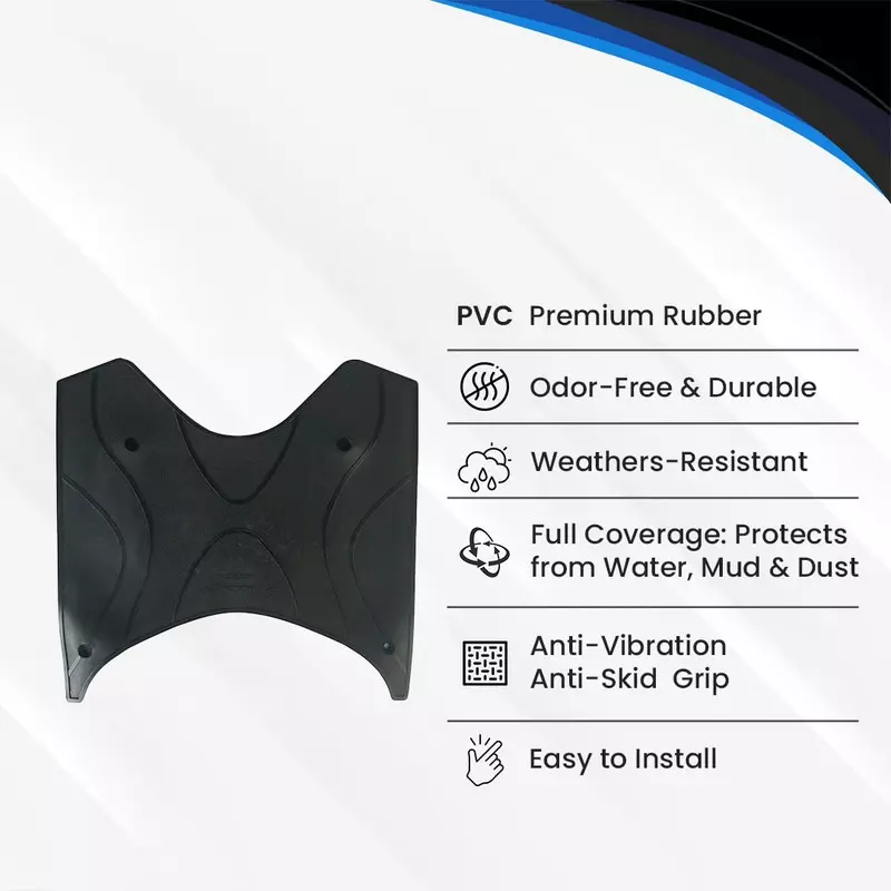 Hiker by Varroc Foot Matt Black Premium Rubber PVC for Activa I Scooter