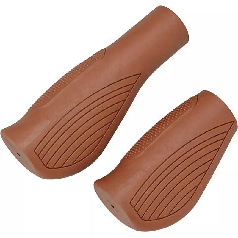 MonotaRO Ergon Grip for General Cars Long &Amp; Half Brown 130/90 mm Overall Length, MS216-BLOWN (1 Pair)