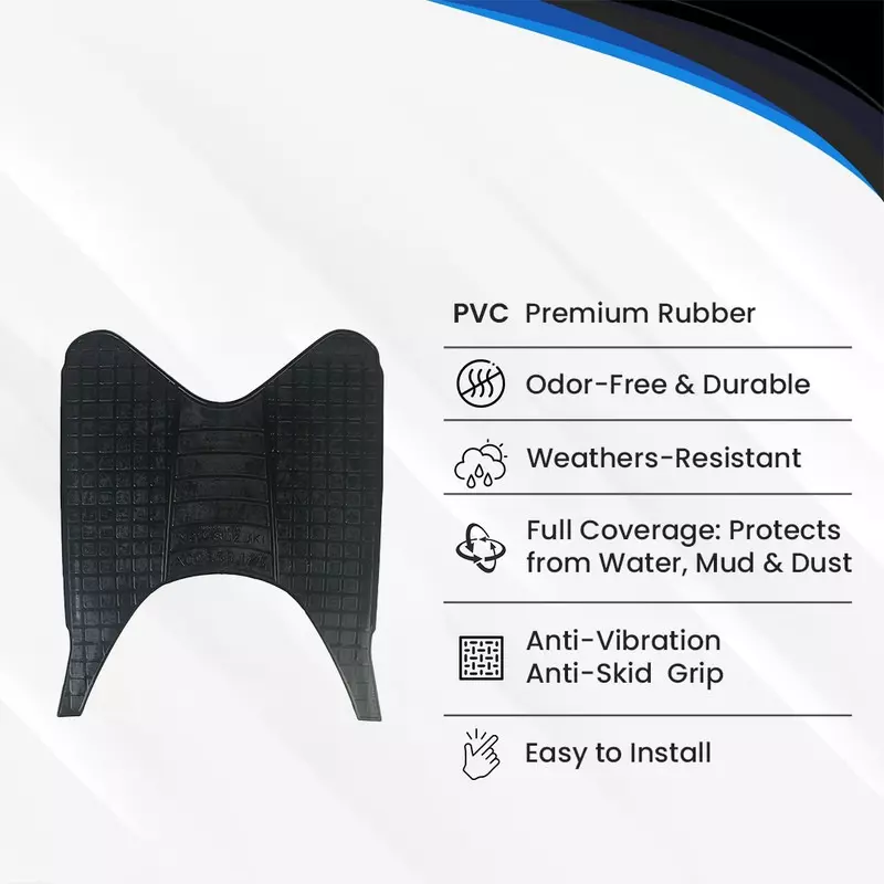 Hiker by Varroc Foot Matt Black Premium Rubber PVC for Access 125 NM BS6 Scooter