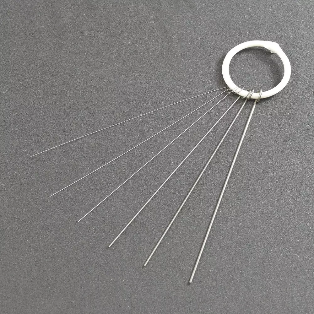 HOZAN Nozzle Cleaning Needle Set Stainless Steel, HG-5 (Pack of 6)