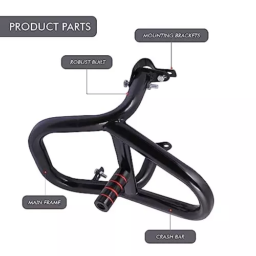 AllExtreme ‎EX-JCGJ20 Euro J20 Leg Guard Heavy Duty Metal Universal Fit for Motorcycle Pack of 2