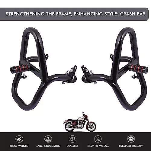 AllExtreme ‎EX-JCGJ20 Euro J20 Leg Guard Heavy Duty Metal Universal Fit for Motorcycle Pack of 2