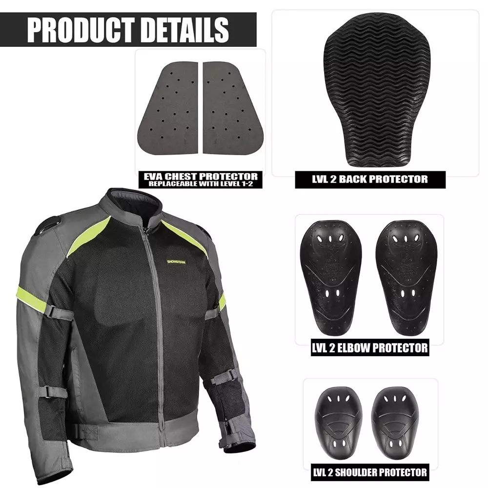 allextreme-snowstorm-bike-riding-jacket-ce-level-2-certified-armour-protector-back-elbows-shoulders-protection-mesh-fabric-motorcycle-rider-gear-for-bikers-black-green-size-2xl