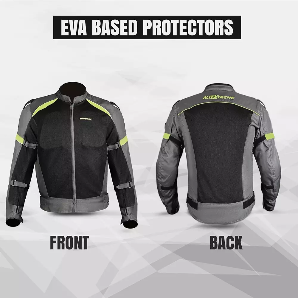 allextreme-snowstorm-bike-riding-jacket-ce-level-2-certified-armour-protector-back-elbows-shoulders-protection-mesh-fabric-motorcycle-rider-gear-for-bikers-black-green-size-xl