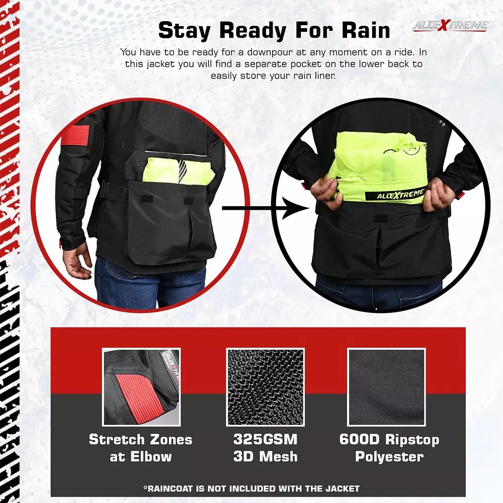 allextreme-rally-unisex-motorcycle-riding-jacket-polyester-and-mesh-fabric-with-back-elbow-shoulder-ce-level-2-certified-armour-chest-protection-for-bikers-black-size-xl