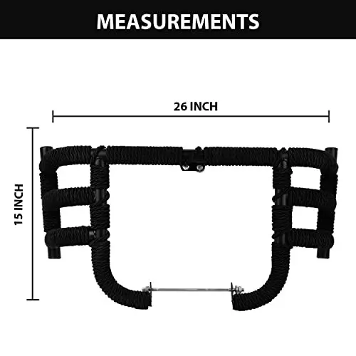 Allextreme Leg Guard Stainless Steel Black Color with Wrapped Rope for Reborn & Meteor, EXLGPU1