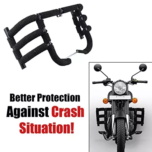 Allextreme Leg Guard Stainless Steel Black Color with Wrapped Rope for Reborn & Meteor, EXLGPU1