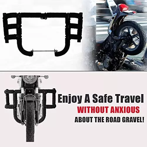 Allextreme Leg Guard Stainless Steel Black Color with Wrapped Rope for Reborn & Meteor, EXLGPU1