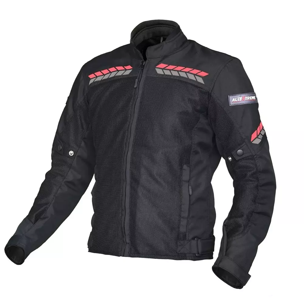 AllExtreme SPEEDO Unisex All weather Adult Motorcycle Riding Jacket with Impact Protection Back & Elbow Guard Reflective Stickers and Abrasion Resistance Red Size 3XL