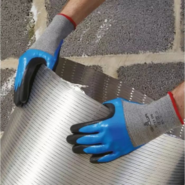 Showa S-TEX 376 Grey Polyester Stainless Steel Abrasion Resistant Cut Resistant Gloves Size 10 Nitrile Coating, SHOS3765