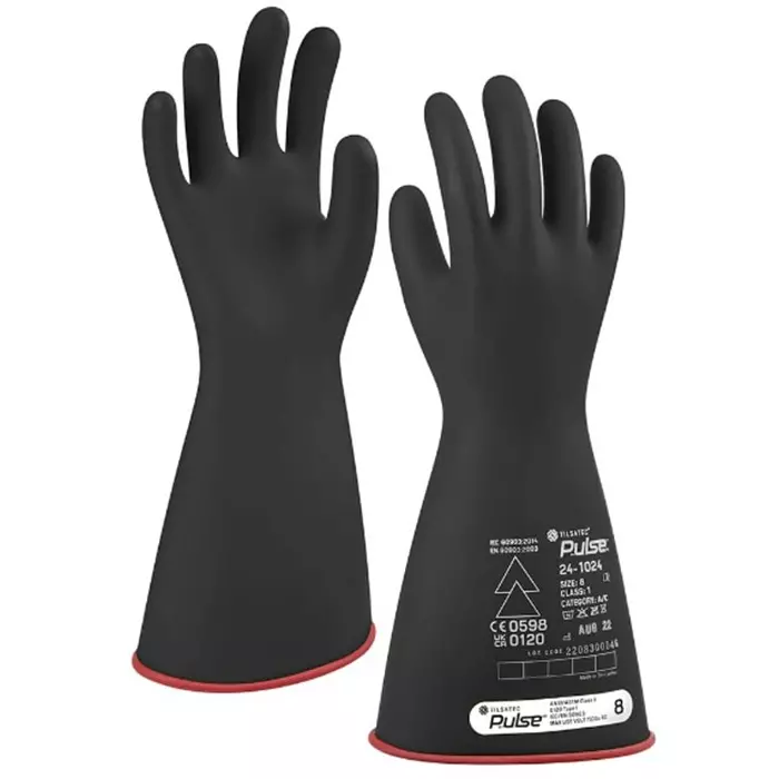 Tilsatec 24-1024 Black/Red Natural Rubber Latex Electrical Protection Work Gloves Size 11 Latex Natural Rubber, 24-1024/11