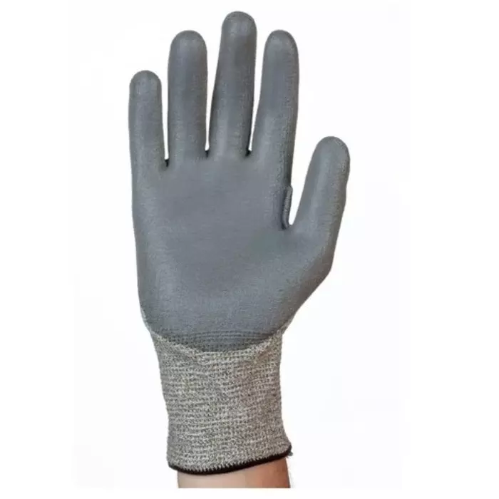 Tornado Electroflex 5 FTR Grey 13 Gauge Mixed Cut Fibre Abrasion Resistant Work Gloves Size 8 Polyurethane Coating, TEF5FTR-08