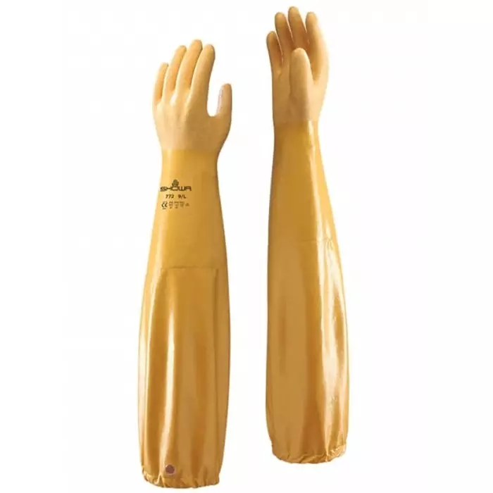 Showa 772 Yellow Polyester Cotton Fibre Abrasion Resistant Anti-Slip General Purpose Gloves Good Dexterity Tear Resistant, SHO7723