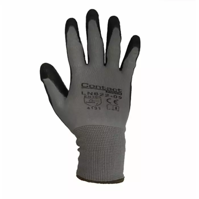 Liscombe LN622 Black Grey Polyamide Material Handling Work Gloves Size 10 Polyurethane Coating, LN622-10
