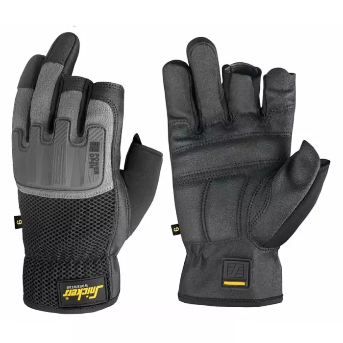 Snickers Power Open Black Polyamide General Purpose Work Gloves Size 10, 95860448010