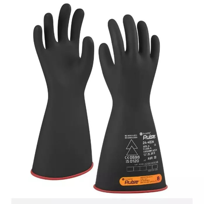 Tilsatec 24-4034 Black/Red Natural Rubber Latex Electrical Protection Work Gloves Size 12 Latex Natural Rubber, 24-4034/12