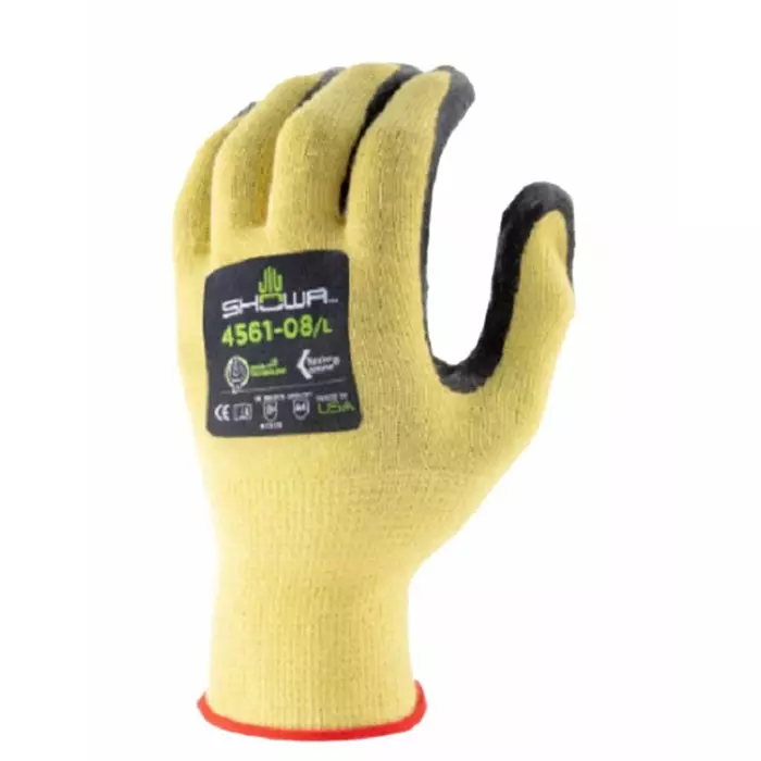 Showa Yellow Elastane Cut Resistant Cut Resistant Gloves Size 10 Nitrile Foam Coating, SHO45615