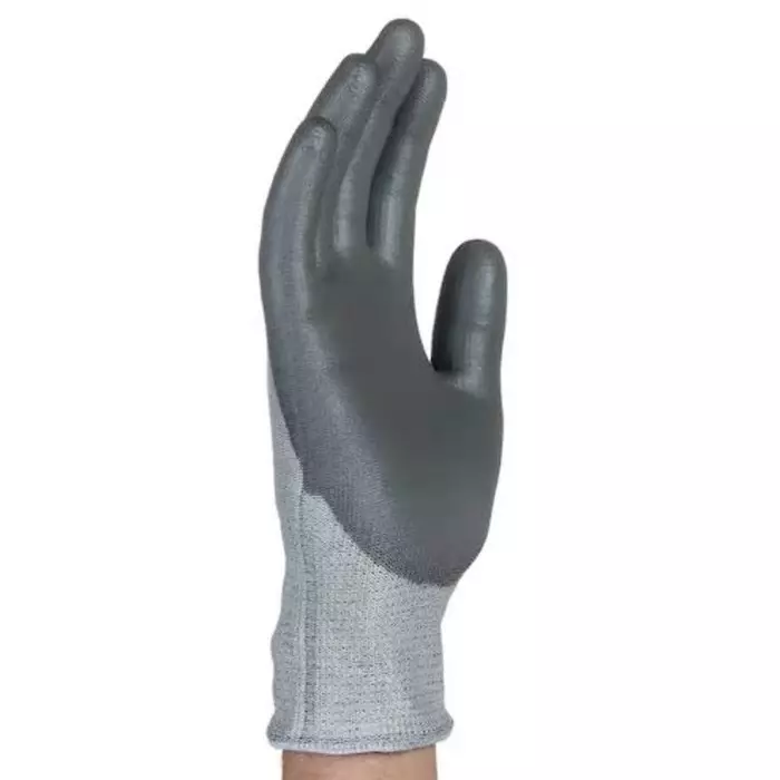Tornado Argent Grey Yarn Cut Resistant Cut Resistant Gloves Size 8 Polyurethane Coating, TAR25-08