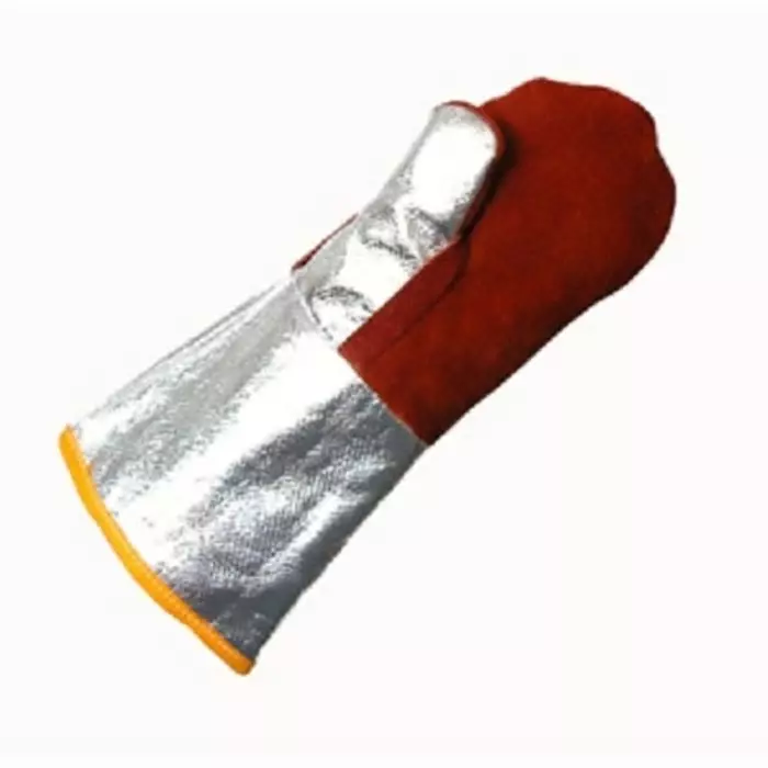 Liscombe Red Leather Heat Resistant Work Gloves Size 9 Aluminised Brontoguard Leather Coating, L14-114