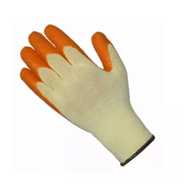 Liscombe Orange Polycotton Cut Resistant Work Gloves Size 10 Latex Coating, LN632-10