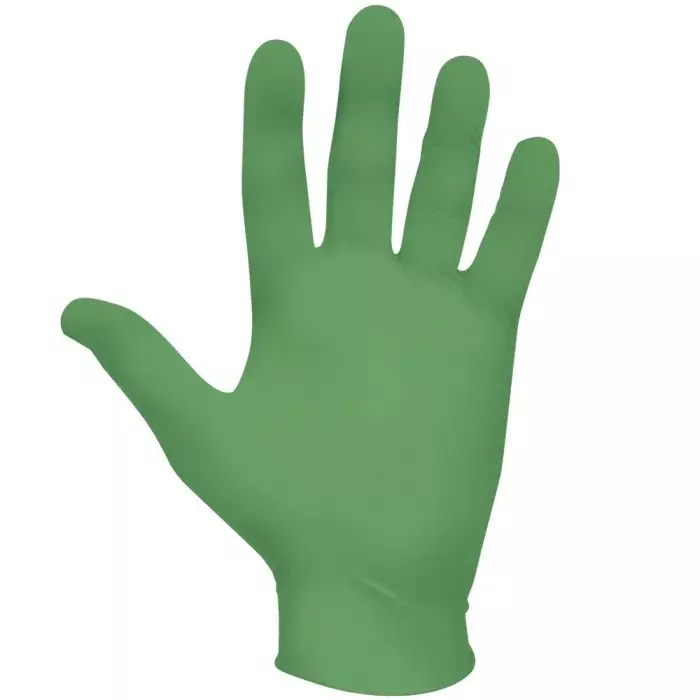 Showa Green Nitrile Disposable Gloves 100 per Pack, SHO61101 (Pack of 100)