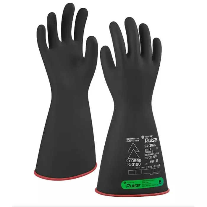 Tilsatec 24-3024 Black/Red Natural Rubber Latex Electrical Protection Work Gloves Size 10 Latex Natural Rubber, 24-3024/10