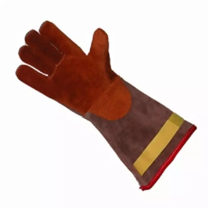 Liscombe Brown Leather Heat Resistant Work Gloves Size 9 Brontoguard Leather Coating, L6-516-V