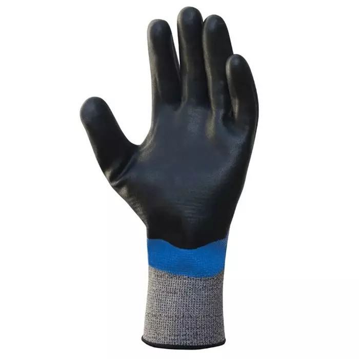 Showa STEX 337 Blue Polyester Stainless Steel Cut Resistant Work Gloves Size 8 Nitrile Foam Coating, SHOS3773