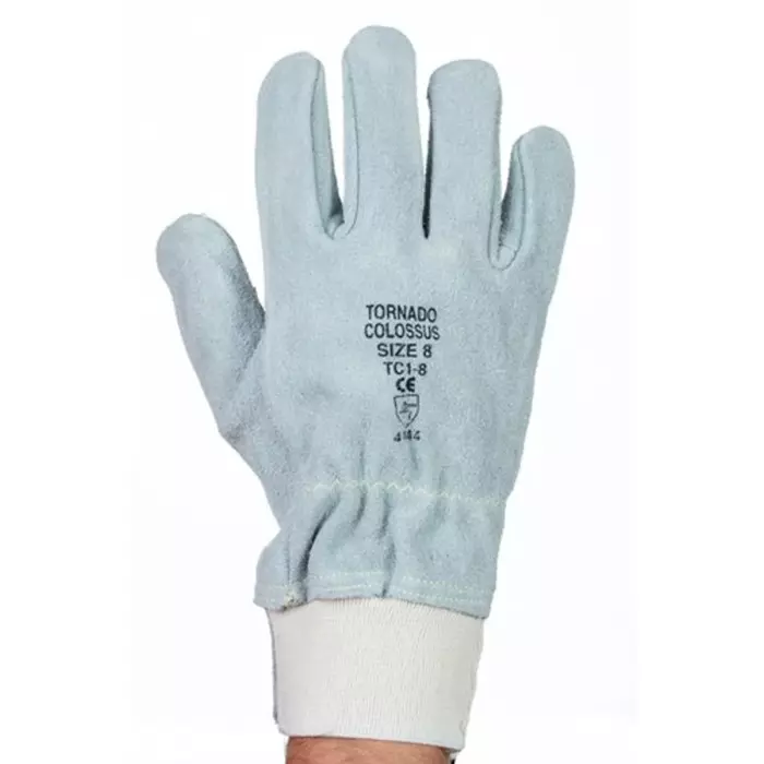 Tornado Colossus Grey Leather Cut Resistant Work Gloves Size 11 Leather Coating, TC1-11