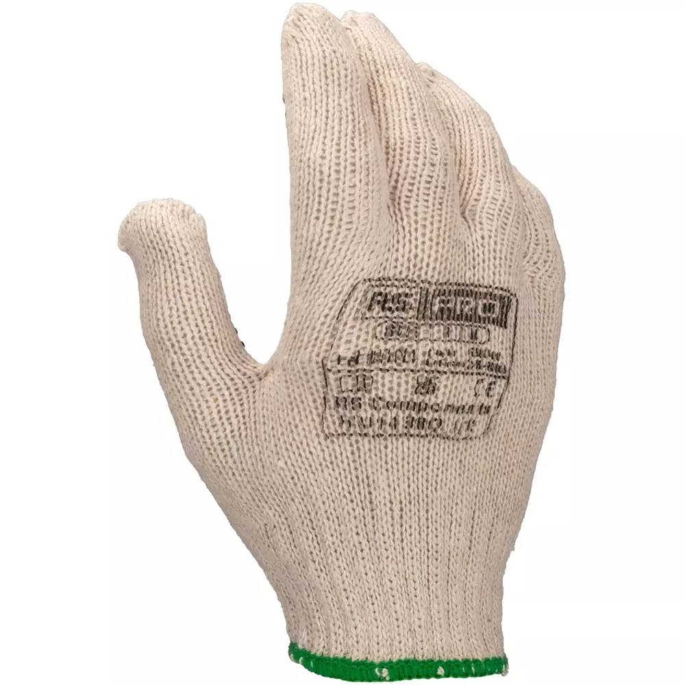 RS PRO Gripper Gloves Uncoated Size 8 White, 2459008 (Pack of 12 Pcs)