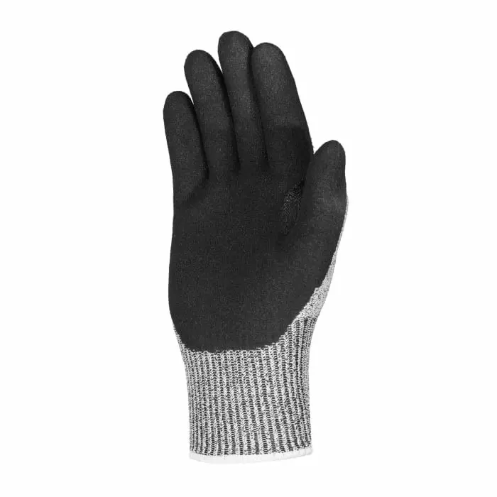 Skytec EMG748 Black Grey Glass Fibre HPPE Nylon Cut Resistant Cut Resistant Gloves Size XXL Nitrile Coating, EMG00748FL