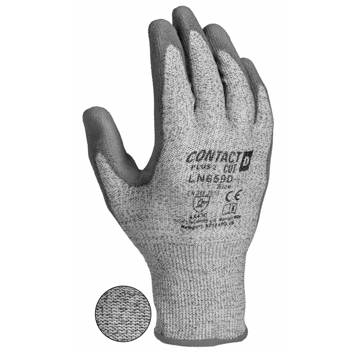 Liscombe Contact Cut D Yellow HPPE/Nylon/Glass Cut Resistant Gloves Size 10 Polyurethane Coating, LN659-10