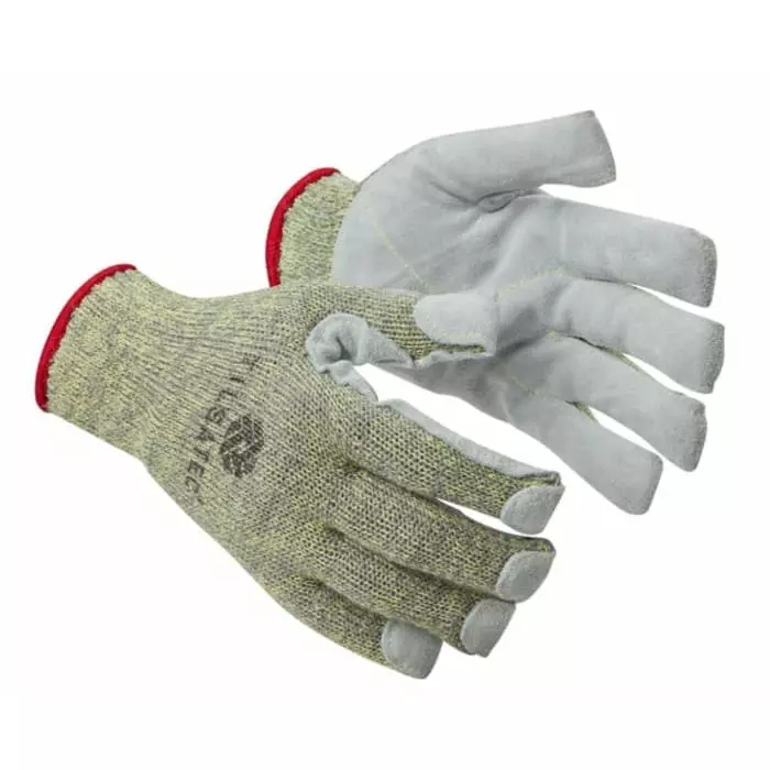 Tilsatec 37-6630 Grey Leather Cut Resistant Thermal Work Gloves Size 9 Leather Coating, 37-6630-09