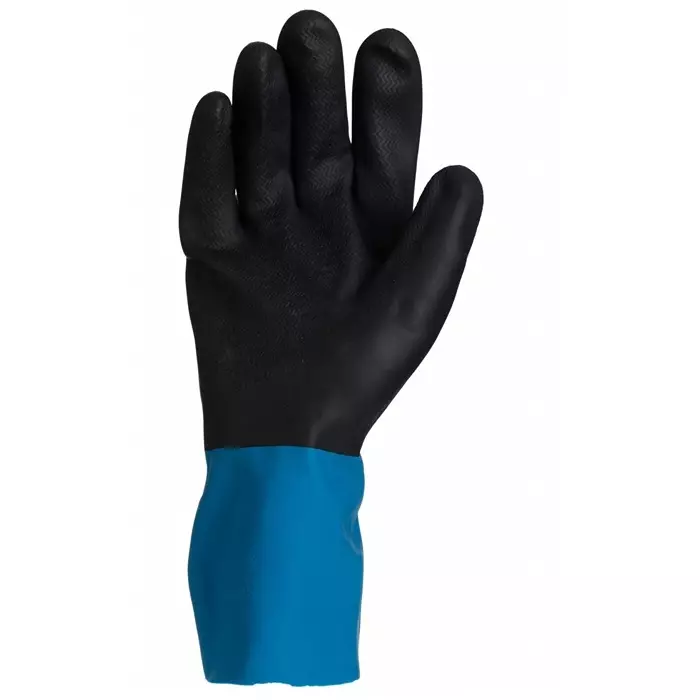 Showa Black Cotton Chemical Resistant Waterproof Work Gloves Size 10 Latex Neoprene Coating, BSTCHMS4