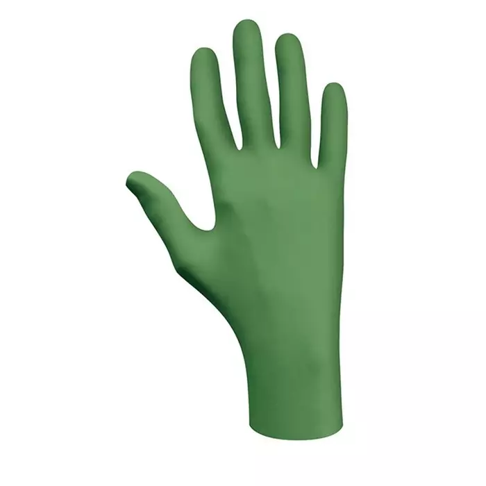 Showa 6110 pF Green Powder-Free Nitrile Disposable Gloves Size 9 Large 100 per Pack, SHO61103 (Pack of 100)