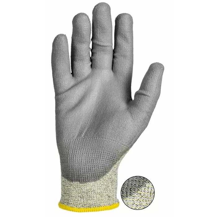 Liscombe Contact Cut D Series Grey Yarn Cut Resistant Gloves Size 9 Polyurethane Coating, LN659-09