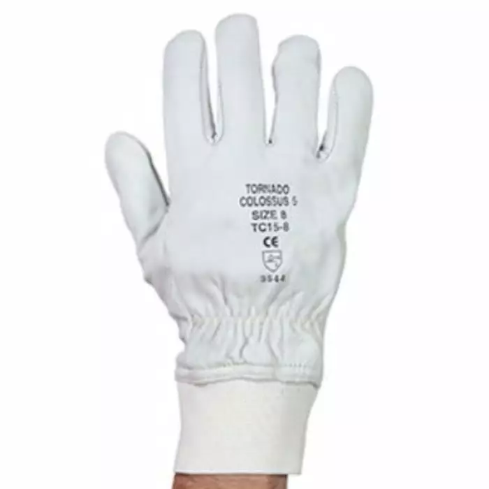 Tornado Colossus Grey Yarn Cut Resistant Cut Resistant Gloves Size 11 Leather Coating, TC15-11