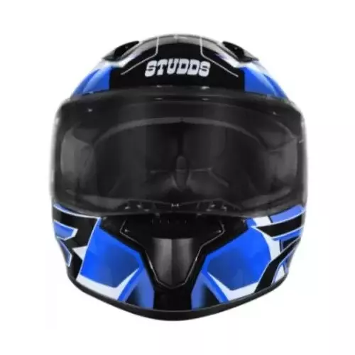 Studds N1 Matt Black & Blue Xtra Large (600 mm) Full Face Helmet, Thunder D6 Decor-picture-28