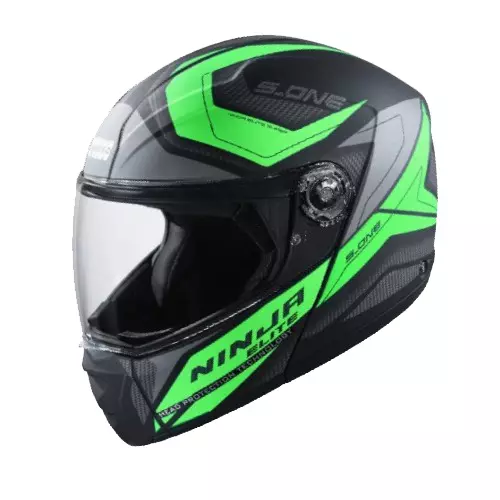 Studds NINJA ELITE SUPER D4 DECOR Matt Black 570 mm Medium Full Face Flip-Up Helmet, D4 MATT BLACK N3