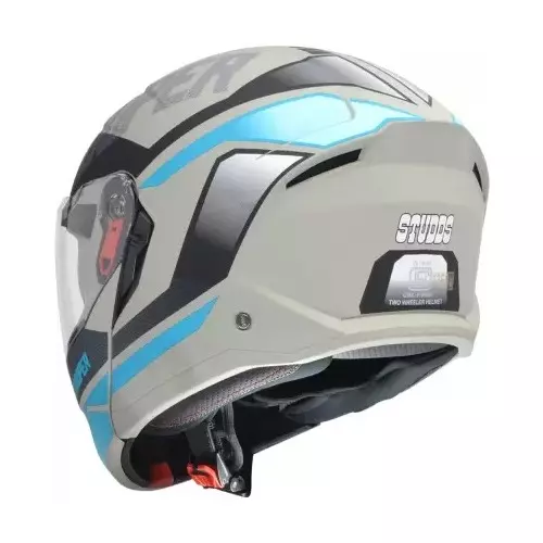 Studds TROOPER D1 DECOR GREY (570 mm) Medium Full Face Flip-Up Helmet, D1 GREY N1