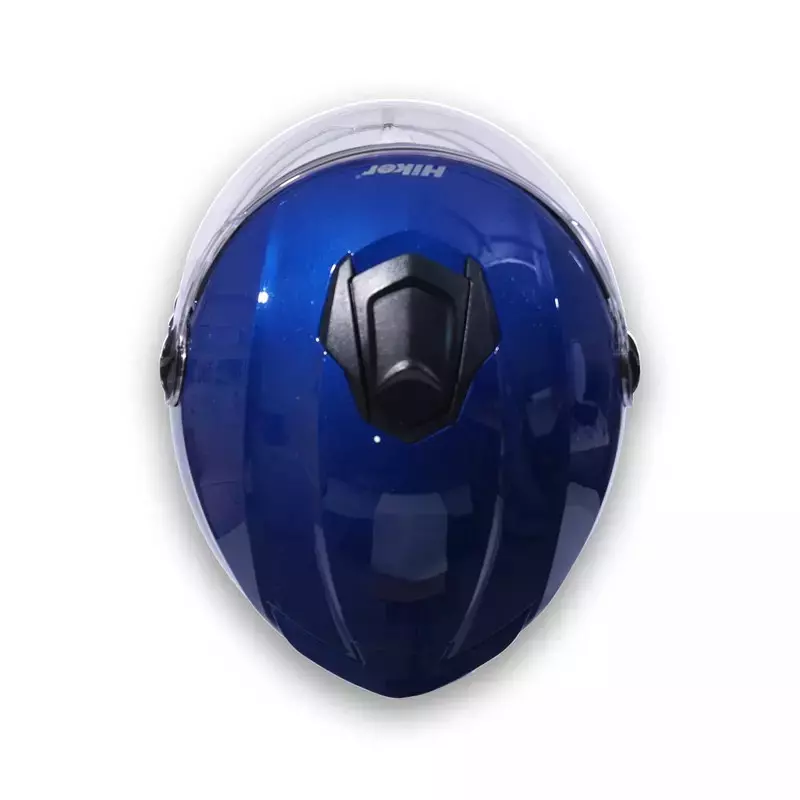 HIKER by VARROC Flash Pro Half Face Helmet for Men & Women 580 mm S Size Gloss Blue ISI Certified, Lightweight, Polycarbonate Visor for Clear Visibility (Pack of 4)