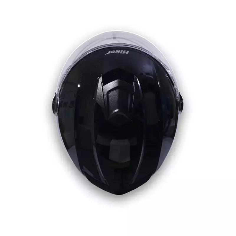 HIKER by VARROC Flash Pro Half Face Helmet for Men & Women 580 mm S Size Gloss Black ISI Certified, Lightweight, Polycarbonate Visor for Clear Visibility (Pack of 4)