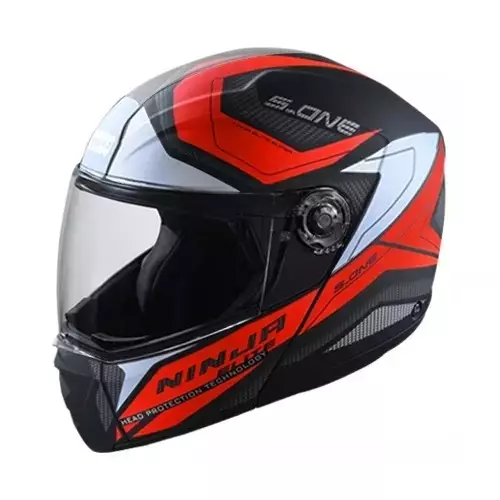 Studds NINJA ELITE SUPER D4 DECOR Black (570 mm) Medium Full Face Flip-Up Helmet, D4 BLACK N2