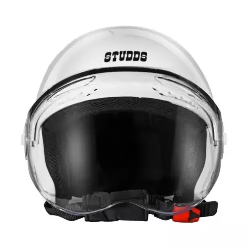 Studds NANO 560 WHITE/WHITE (560 mm) Small Open Face Helmet, WHITE/WHITENANO 560